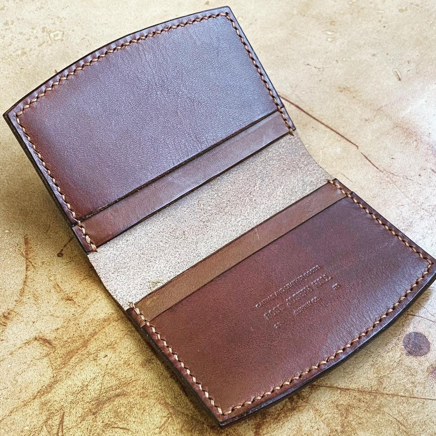 Curved card holder